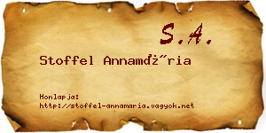 Stoffel Annamária névjegykártya